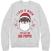 Big Poppa Black Santa Sweater: Unisex Gildan Crewneck Sweatshirt