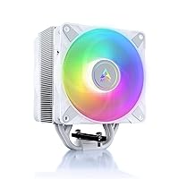 ARCTIC Freezer 36 A-RGB - White - Single-Tower CPU Cooler with Push-Pull, Two Pressure-optimised 120 mm P Fans and ARGB Lighting, Fluid Dynamic Bearing, 200-2000 RPM, 4 heatpipes, incl. MX-6 Thermal