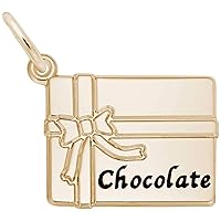 Rembrandt Charms Chocolate Box Charm, 10K Yellow Gold