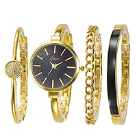Brand Women Watches Set 4pcs Female Simple Style Quartz Wristwatches Ladies Popular Alloy Watch Set Ladies Watch A141