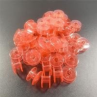 20Pcs 20x10mm Sewing Bobbins Extra Thick Plastic Spool Empty Bobbin Fit 2518p Old/New Home Electric Sewing Machine Accessories - (Color: Red)