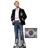 RM Blue Jeans Style from Bangtan Boys Cardboard Cutout/Standup Fan Pack, 180cm x 62cm Includes Free Mini Cutout and 8x10 Star Photo