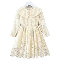 Kids Special Occasion Lace Flower Girl Dresses Tea Length First Communion Princess Pageant Dress 3/4 Sleeve