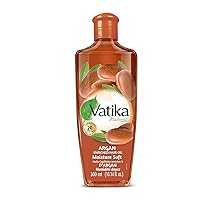 Vatika Naturals Enriched Hair Oil, Natural Moisturizing - Strengthening & Hair Oil Serum for Healthy Scalp, Nourishing Hair Oil for Soft, Manageable, Smooth & Silky Hair From Root to Tip (Argan)