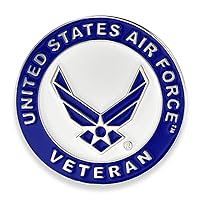 PinMart's Officially Licensed US Air Force Lapel Pins – USAF Flag, USAF Emblem, & Air Force Insignia Military Pins – Veterans Day Gifts for Men and Women with Clutch Back for Jackets…