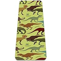 6mm Extra Thick Non Slip Yoga Mat for Women, Dinosaurs Seamless Exercise Fitness Mats for Home Floor Workout Anti-tear Large Yoga Mats