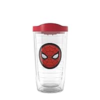 Tervis Marvel Spider-Man Spidey Made in USA Double Walled Insulated Tumbler Travel Cup Keeps Drinks Cold & Hot, 16oz, Classic