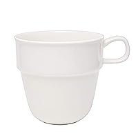 TAMAKI Fortemore T-683781 Mug, White, Diameter 3.3 x Height 3.3 inches (8.5 x 8.4 cm), 11.5 fl oz (340 ml), Microwave, Dishwasher and Oven Safe, Lightweight Reinforced Porcelain