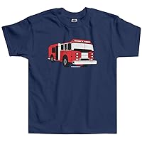 Threadrock Little Boys' Fire Truck Toddler T-Shirt