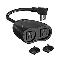 Outdoor Smart Plug Waterproof - Alexa Plugs Outdoor Dual Outlets, Timer WiFi Plug Compatible with Amazon Alexa and Google Home, No Hub Required, Android or iOS APP Control Anywhere