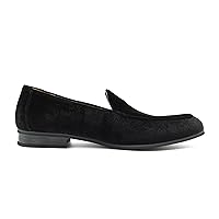 Men’s Velvet Dress Slippers Quilted Insole Leather Slip on Tuxedo Wedding Loafers Shoes