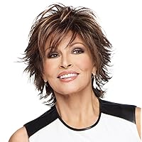 Raquel Welch Trend Setter Mid-Length Shag Wig by Hairuwear, Average Cap Size, SS9/24 Shaded Iced Café Latte