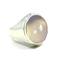 Choose Your Color Natural Gemstones Chakra Healing 925 Sterling Silver 5 Carat Rings for Men Astrology Birthstones In Size In Size 4,5,6,7,8,9,10,11,12,13