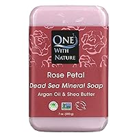 One With Nature Soap Bar Rose Petal