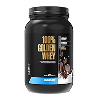Maxler 100% Golden Whey - 22g of Protein per Serving - Premium 100% Whey Protein Powder, High Protein, Low Fat, Low Carb, Complete Amino Acid Profile - Rich Chocolate Protein 2 lbs