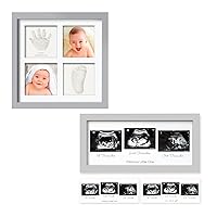 KeaBabies Baby Hand and Footprint Kit and Sonogram Picture Frame - Baby Footprint Kit, Trio Ultrasound Picture Frames For Mom To Be Gift, Baby Hand & Footprint Makers, Baby Ultrasound Frame