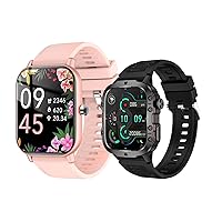 Smart Watch with Blood Pressure, Smart Watch, Fitness Activity Tracker with Blood Pressure and Blood Oxygen, Sleep Tracker Voice Assitant 100 Sports Smartwatch for Women Android iOS