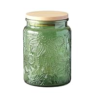 Vintage Glass Jar, Candy Jar with Lid, 23.7 FL OZ Vintage Colored Mason Jar for Kitchen Decorative Jar for Coffee Tea Candy Cookies, Cute Jar (Green, 1 Pack)