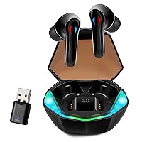 Gaming Earbuds, AlienBuds【2023 Launched】, Wireless Gaming Earbuds for PC, PS4, PS5 and Switch with USB Dongle, Multi-Point Connection with 30ms Low Latency (Single)