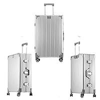  feilario 22 Aluminium Frame Hardside PC Carry on Luggage -  Wide Handle Double Spinner Wheels Suitcase with TSA lock
