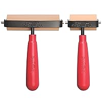 Speedball Deluxe Soft Rubber Brayer Set, 2-Pieces, Includes 4-Inch and 2-Inch Rollers for Printmaking