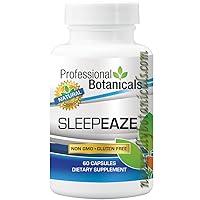 Sleep Eaze, Natural Sleep Aide Supplement, Non Habit Forming Sleep Supplement Valerian Root and German Chamomile - 60 Vegetarian Capsule