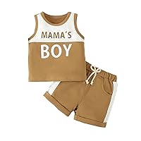 Infant Baby Boy Clothing Set, Print Short Sleeve T-Shirt and Stretch Shorts Set Toddler Baby Boy Clothes