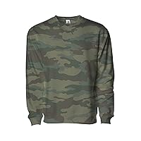 ShirtBANC Urban Lifestyle Crewneck Camouflage Blank Sweater Apparel, S-3XL