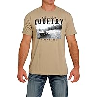 Cinch Western Shirt Mens Short Sleeve Tee Screen Print MTT1690538