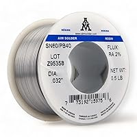 Solder 60-40 Tin Lead Rosin Core Solder Wire for Electrical Soldering 0.032inch, 0.5lb (0.8mm / 227g)