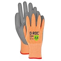 Magid D-ROC DX Technology Polyurethane Palm Coated Cut Resistant Work Gloves