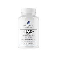 DR. EMIL NUTRITION NAD+ Boost - Nicotinamide Riboside Supplement for Longevity, Healthy Aging & Cellular Regeneration - NAD Supplement with with Berberine, L-Theanine & Niacin - 30-Day Supply