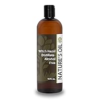 Nature's Oil Distillate-Alcohol Free Witch Hazel, Fragrance Free (16oz)