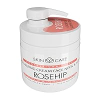 Skin Сare 3-in-1 Moisturizing Cream for Face, Neck and Hands with Rosehip Oil - Delicate and Easily Absorbed Daily Cream for All Skin Types - 16.9 fl.oz.