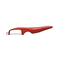 Kyocera Advanced Ceramic Vertical Double Edge Blade Peeler, Red