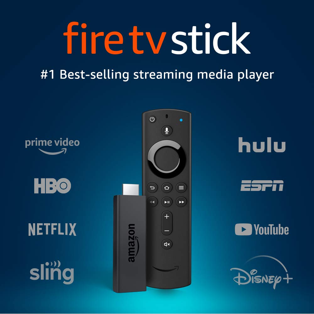 Fire TV Stick streaming device with Alexa built in, includes Alexa Voice Remote, HD, latest release