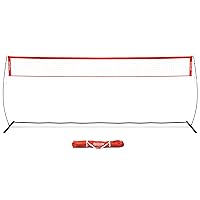 GoSports Freestanding Volleyball Training Net for Indoor or Outdoor Use - Instant Setup and Height Adjustable - 12 ft or 20 ft Sizes