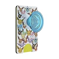 PopSockets Phone Wallet with Expanding Phone Grip, Phone Card Holder, Pokemon -Eevee Evolution Faces