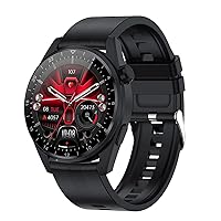 NW HANDA HK3 Pro Smart Watch for Men Women, Fitness Tracker Smartwatch with Heart Rate Blood Pressure Sleep Monitor Pedometer Bluetooth Call IP68 Waterproof Activity Tracker (Silicone Black)