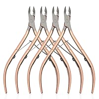 4Pieces Cuticle Trimmer Cuticle Nipper Cuticle Remover Cuticle Cutter Stainless Steel Cuticle Cutter Clipper Nail Tools for Fingernails and Toenails (Rose)