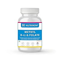 Methyl B12 & Folate | Vitamin B12, Vitamin B6 and Folate for Nerves, Brain & Heart Health and Energy | Gluten Free, Soy Free | 60 Chewable Tablets