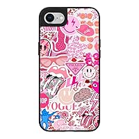 for iPhone 7/8/SE 2020/SE 2022 Phone Case, Aesthetic Cute Hippie Preppy Pattern Shock-Absorbent Protective Cover for Women Girls Girly