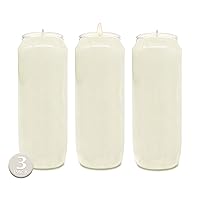 9 Day White Prayer Candles, 3 Pack - 7