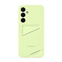 SAMSUNG Galaxy A35 5G Card Slot Phone Case, Protective TPU Cover with ID Pocket Holder, Finger Tap Control for Credit Card Payment, US Version, EF-OA356TMEGUS, Lime