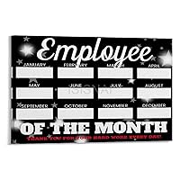 Stars Employee of The Month Photo Display Poster Custom Color Photo Employee of The Month Display Poster (19) Canvas Poster Wall Art Decor Print Picture Paintings for Living Room Bedroom Decoration Fr