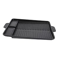 BESTOYARD Steak Grill Stovetop Griddle Home Baking Tray Lollipops Pizza Baking Tray Non-stick Stove Pizza Tray Rectangle Tray Non Stick Grill Pan Metal Tray Medical Stone Electric Furnace