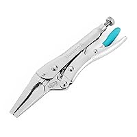 DURATECH 6-1/2Inch Long Nose Locking Pliers, Premium Cr-V Construction, Long Nose Pliers with Wire Cutter for Easy Access to Hard to Reach Areas