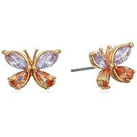 Betsey Johnson CZ Butterfly Stud Earrings