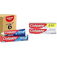 Cavity Protection Toothpaste with Fluoride, Great Regular Flavor, 6 Ounce (Pack of 6) & Baking Soda & Peroxide Toothpaste - Whitens Teeth, Fights Cavities & Removes Stains
