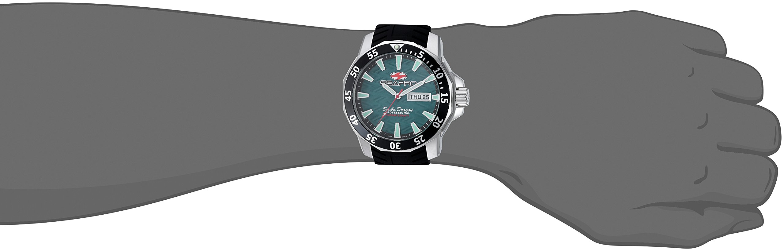 Seapro Men's SP8318 Scuba Dragon Diver LTD Analog Display Quartz Black Watch